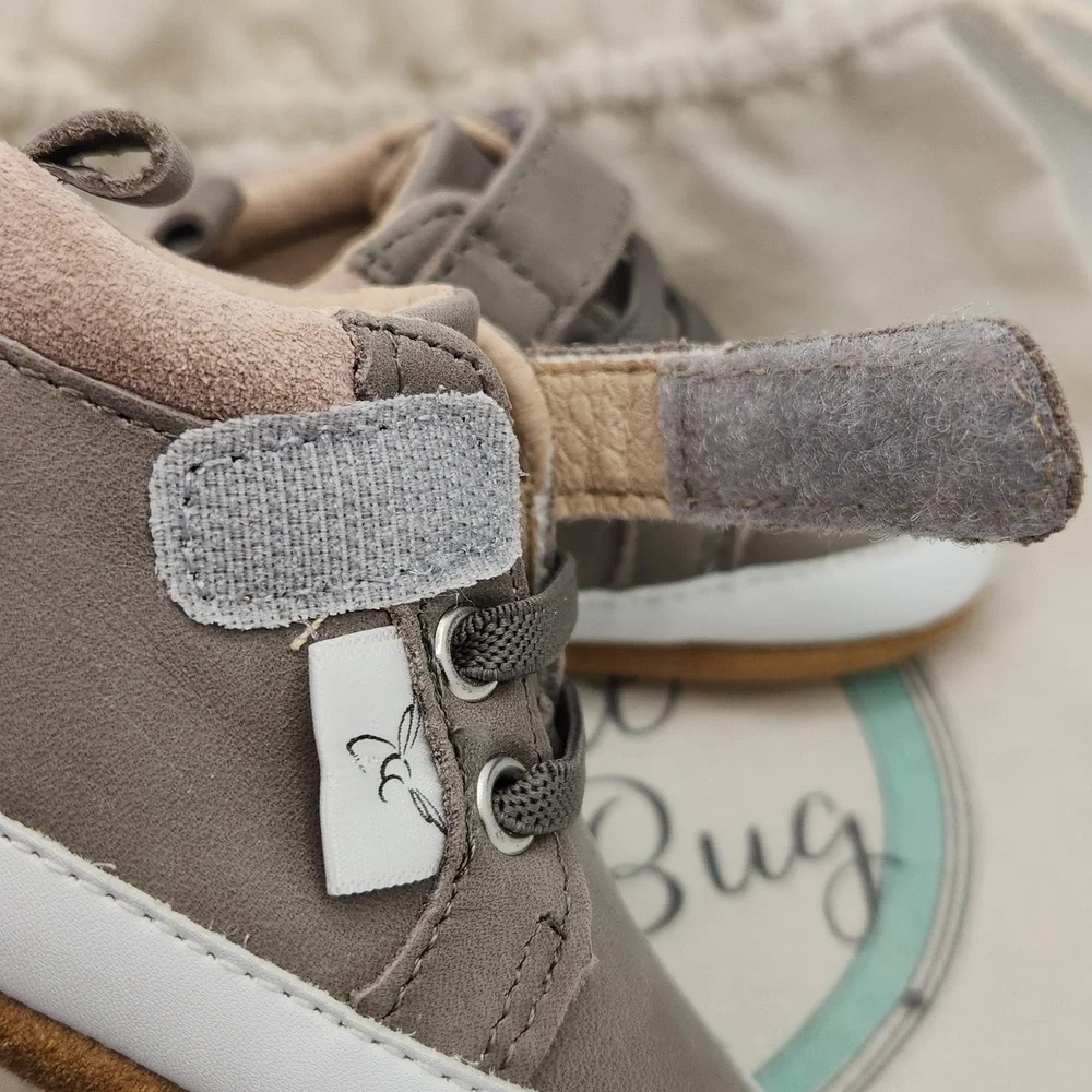 Little Love Bug® William Hightop Gray and Pink Size 2